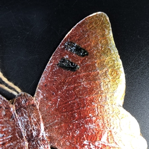 Советская ёлочная игрушка «Бабочка», объёмный картонаж, СССР, 1960-е гг. 001950 - фото 22154