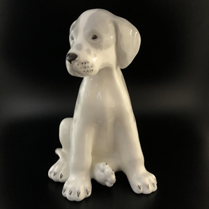 Статуэтка «Щенок дога», фарфор, ЛФЗ, СССР, 1970-е гг. 001954 - фото 22224