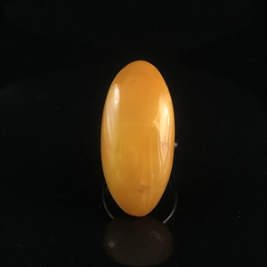 Винтажное кольцо с натуральным природным янтарем, СССР, 1980-е гг. 001957 - фото 22269