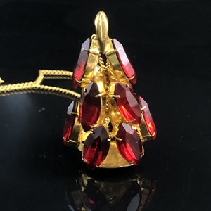 Чешский кулон на цепочке «Ёлочка», 1970-е гг. 001959 - фото 22300