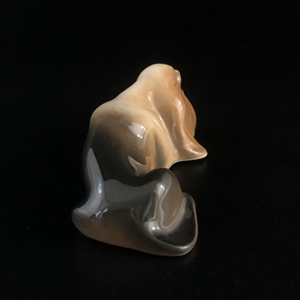 Статуэтка «Бассет лежачий», фарфор, Астраханский фарфоровый завод «Сциталис», Россия, 2020-е гг. 001960 - фото 22314
