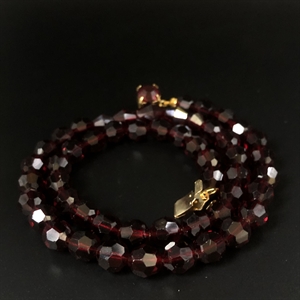 Чешские бусы из гранатового стекла, 44 см, 1980-е гг. 001965 - фото 22393