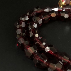 Чешские бусы из гранатового стекла, 44 см, 1980-е гг. 001965 - фото 22394