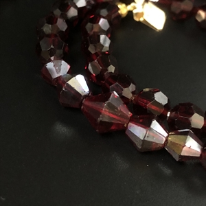 Чешские бусы из гранатового стекла, 44 см, 1980-е гг. 001965 - фото 22395