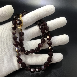 Чешские бусы из гранатового стекла, 44 см, 1980-е гг. 001965 - фото 22397