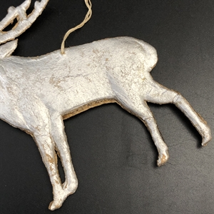 Антикварная ёлочная игрушка Олень, объёмный картонаж, СССР, 1940-е гг. 001969 - фото 22481