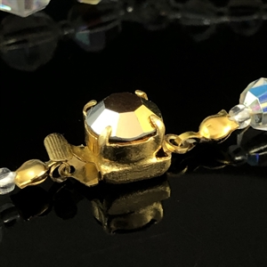 Чешские бусы с покрытием Aurora Borealis, 63 см, 1980-е гг. 001973 - фото 22538