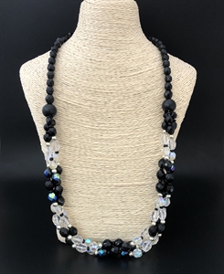 Чешские бусы с покрытием Aurora Borealis, 55 см, 1970-е гг. 001979 - фото 22640