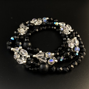 Чешские бусы с покрытием Aurora Borealis, 55 см, 1970-е гг. 001979 - фото 22643