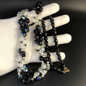 Чешские бусы с покрытием Aurora Borealis, 55 см, 1970-е гг. 001979 - фото 22646