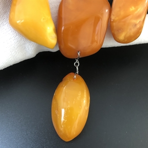 Колье из мельхиора с природным балтийским янтарём, СССР, 1980-е гг. 001980 - фото 22664