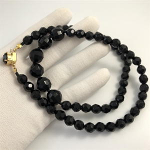 Чешские бусы из гранёного стекла, 57 см, 1970-е гг. 001984 - фото 22729