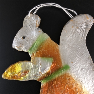 Советская ёлочная игрушка «Белочка», объёмный картонаж, СССР, 1950-е гг. 001985 - фото 22745