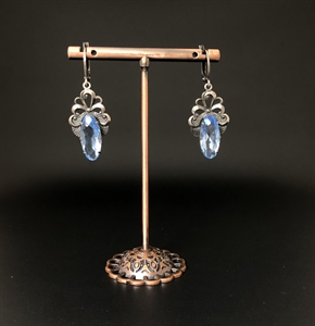 Серьги «Овал», завод «Красная Пресня» , СССР, 1980-е гг. 001989 - фото 22797