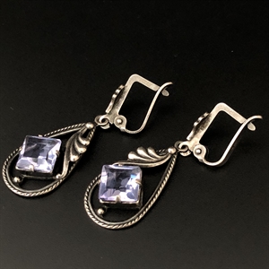 Серьги «Лаванда», завод «Красная Пресня» , СССР, 1980-е гг. 001990 - фото 22812