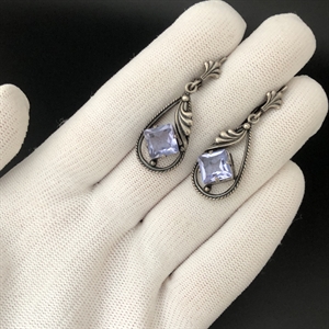 Серьги «Лаванда», завод «Красная Пресня» , СССР, 1980-е гг. 001990 - фото 22815