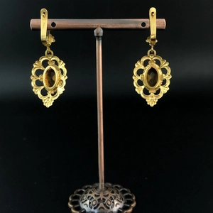 Серьги «Золото осени», завод «Красная Пресня» , СССР, 1980-е гг. 001991