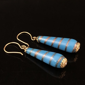 Серьги «Капля», Чехословакия, 1960-е гг. 001992 - фото 22846