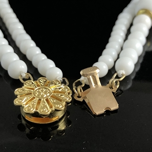 Чешские бусы из молочного стекла, 1970-е гг. 002000 - фото 23031