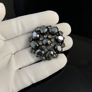 Винтажная чешская брошь «Антрацит», 1970-е гг. 002005 - фото 23111