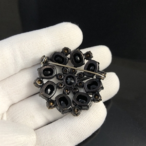 Винтажная чешская брошь «Антрацит», 1970-е гг. 002005 - фото 23112