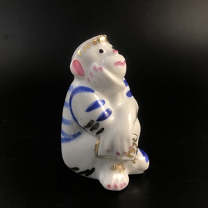 Статуэтка «Обезьянка в тельняшке», Дулёво, фарфор, Россия, 1991-й г. 002006 - фото 23123