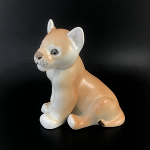 Статуэтка «Львенок», фарфор, СССР, ЛФЗ, 1980-е гг. 002010 - фото 23173
