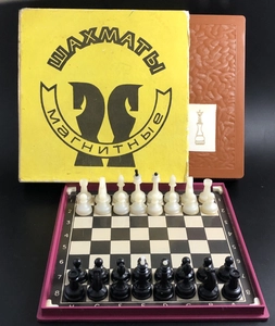 Шахматы, дорожный набор на магнитах,  СССР, 1980-е гг. 002017