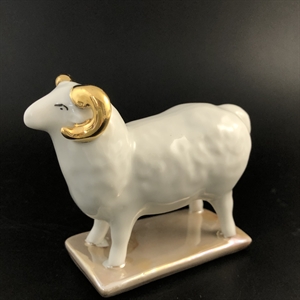 Статуэтка «Баран», Дулёво, фарфор, Россия, 1990 год 002022 - фото 23374