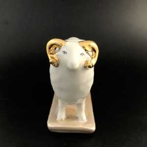 Статуэтка «Баран», Дулёво, фарфор, Россия, 1990 год 002022 - фото 23375