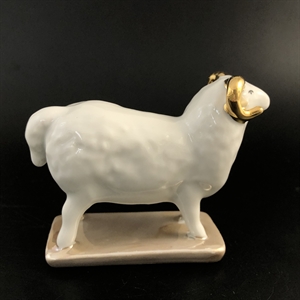 Статуэтка «Баран», Дулёво, фарфор, Россия, 1990 год 002022 - фото 23378