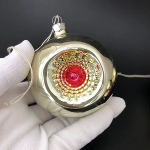 Набор советских ёлочных игрушек «Прожектор», СССР, 1970 гг 002024