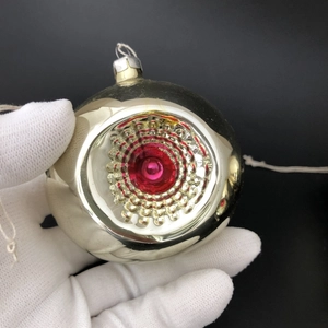 Набор советских ёлочных игрушек «Прожектор», СССР, 1970 гг 002024
