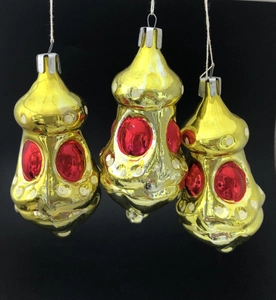 Набор советских ёлочных игрушек «Фонарик», СССР, 1980 гг 002025