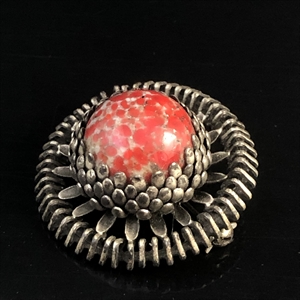 Винтажная чешская брошь «Артишок», 1950-е гг. 002029 - фото 23493