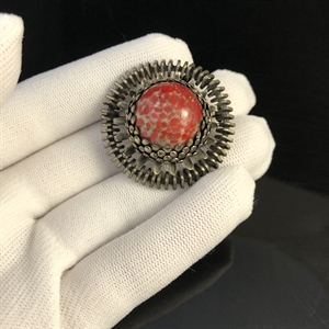 Винтажная чешская брошь «Артишок», 1950-е гг. 002029 - фото 23496