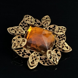 Винтажная чешская брошь «Ажур», 1960-е гг. 002030 - фото 23506