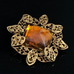 Винтажная чешская брошь «Ажур», 1960-е гг. 002030