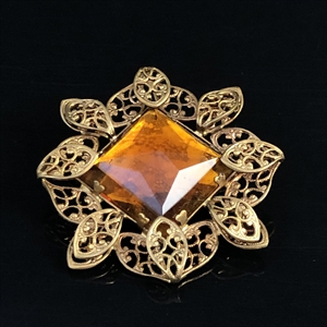 Винтажная чешская брошь «Ажур», 1960-е гг. 002030 - фото 23508