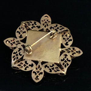 Винтажная чешская брошь «Ажур», 1960-е гг. 002030