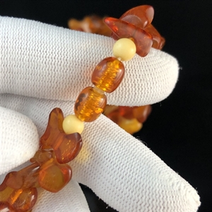 Детские фигурные бусы из природного янтаря, 34 см , Калининград, СССР, 1980-е гг. 001803 - фото 2355