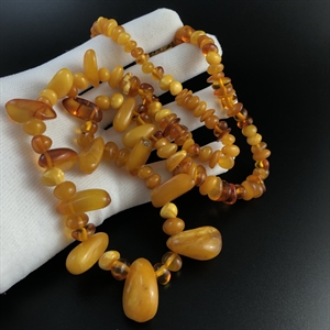 Бусы из природного балтийского янтаря, 66 см , Калининград, СССР, 1980-е гг. 002039 - фото 23809