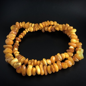 Крупные бусы из природного балтийского янтаря, 80 см , Калининград, СССР, 1980-е гг. 002040 - фото 23819