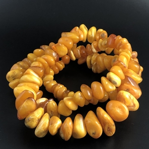 Крупные бусы из природного балтийского янтаря, 80 см , Калининград, СССР, 1980-е гг. 002040 - фото 23821