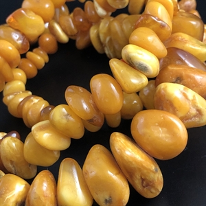 Крупные бусы из природного балтийского янтаря, 80 см , Калининград, СССР, 1980-е гг. 002040 - фото 23822