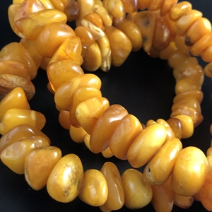Крупные бусы из природного балтийского янтаря, 80 см , Калининград, СССР, 1980-е гг. 002040 - фото 23823