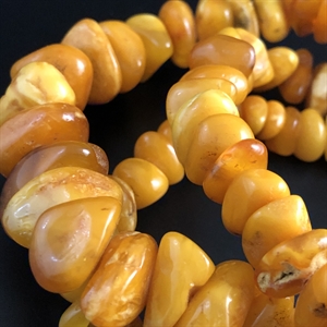 Крупные бусы из природного балтийского янтаря, 80 см , Калининград, СССР, 1980-е гг. 002040 - фото 23824