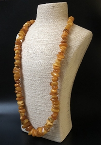 Крупные бусы из природного балтийского янтаря, 80 см , Калининград, СССР, 1980-е гг. 002040 - фото 23826