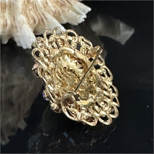 Винтажная чешская брошь «Aurora Borealis», 1970-е гг. 002060