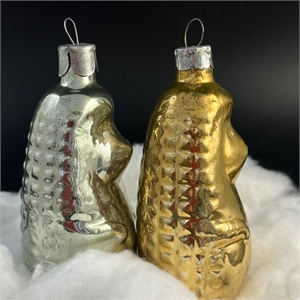 Набор советских ёлочных игрушек «Ёжик», СССР, 1980 гг 002065